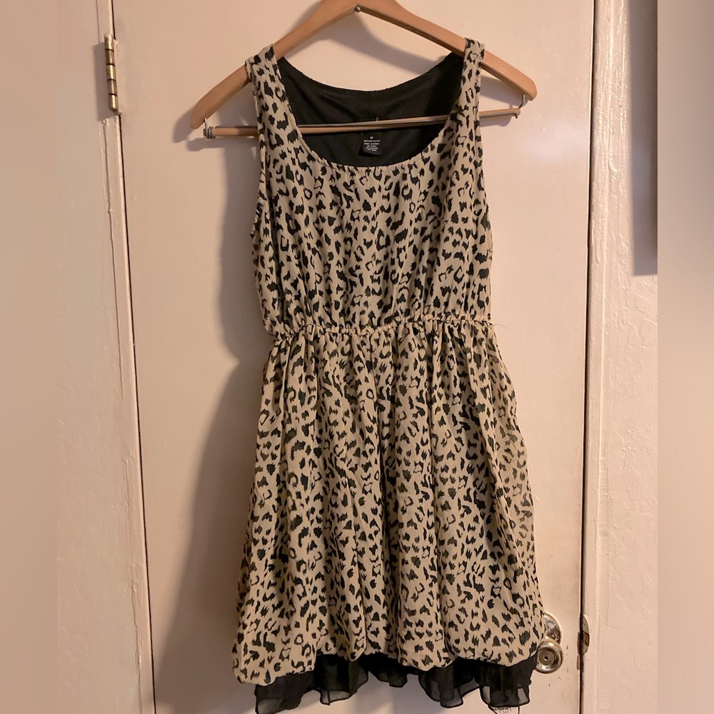 Cheetah print mini dress